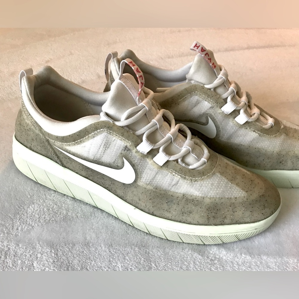 Nike SB Nyjah Houston SB FREE2 White Barley Green Mens Size 9 Skateboarding Shoe